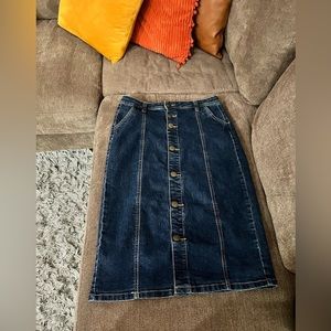 Christopher and Banks denim skirt